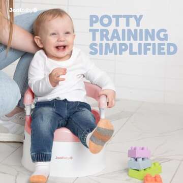 Jool Baby Potty Chair for Toddler Toilet Training - Splash Guard & Back Support (Pink)
