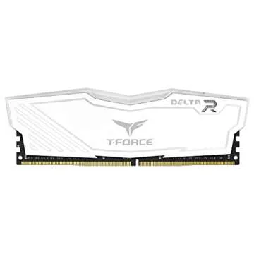 TEAMGROUP T-Force Delta RGB DDR4 16GB (2x8GB) 3200MHz (PC4-25600) CL16 Desktop Memory Module ram White - TF4D416G3200HC16CDC01