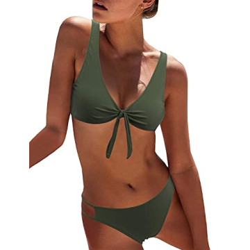 BMJL Women's Padded Cutout Striped Bikini Set