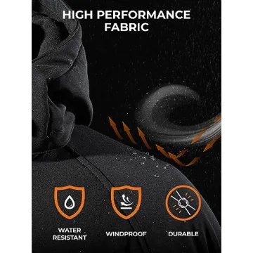 ORORO Women's Slim Fit Heated Jacket with Battery Pack and Detachable Hood (Black,S)