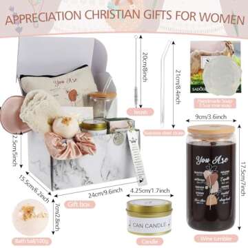12 Pieces Christian Gifts for Women, Inspirational Gift Set, Spiritual Religious Catholic Gifts Box ...