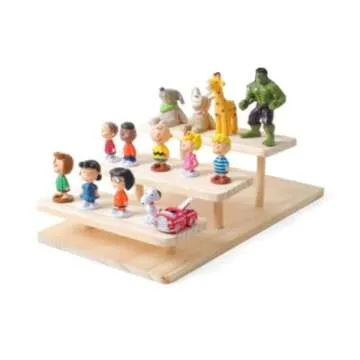 Elegant 3-Tier LONG TAO Wooden Display Stand for Crafting