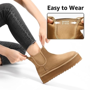 Bacia Lightweight Suede Snow Boots for Women