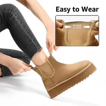 Bacia Lightweight Suede Snow Boots for Women