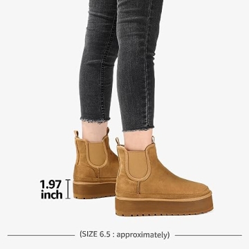 Bacia Lightweight Suede Snow Boots for Women