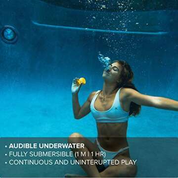 Speaqua Sound Company - 100% Functionally Waterproof Bluetooth Speaker with Built in Internal Storage - Barnacle Plus Series - Tidal Blue