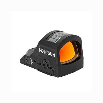 HOLOSUN HS407C X2 Red 2 MOA Dot Open Reflex Sight - Durable Shake-Awake Solar Failsafe Parallax-Free Aluminum Pistol Sight for Full-Sized Handguns