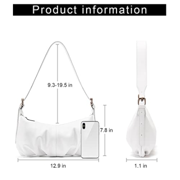 Stylish Vegan Leather CLUCI Dumpling Shoulder Bag for Women