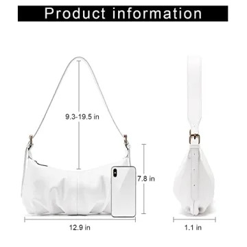 Stylish Vegan Leather CLUCI Dumpling Shoulder Bag for Women