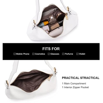 Stylish Vegan Leather CLUCI Dumpling Shoulder Bag for Women