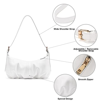 Stylish Vegan Leather CLUCI Dumpling Shoulder Bag for Women