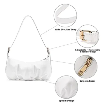 Stylish Vegan Leather CLUCI Dumpling Shoulder Bag for Women