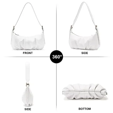 Stylish Vegan Leather CLUCI Dumpling Shoulder Bag for Women