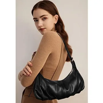 Stylish Vegan Leather CLUCI Dumpling Shoulder Bag for Women