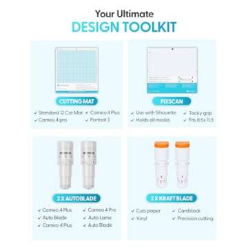 Versatile Silhouette Cameo 5 Bundle with AutoBlade and Tools