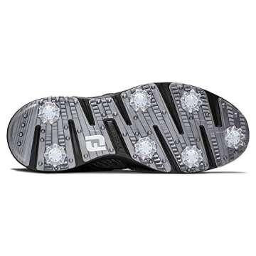 FootJoy Men's Hyperflex Boa Previous Season Style Golf Shoe, Black/Charcoal/Silver, 7