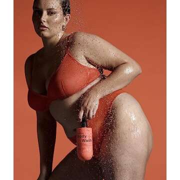 frank body Clearing Body Wash | Vegan & Cruelty Free | With Salicylic Acid for Removing Stubborn Dead Skin, Excess Oil, Black & White Heads| Mandarin & Cedarwood Scent | (360mL / 12.17 fl oz)