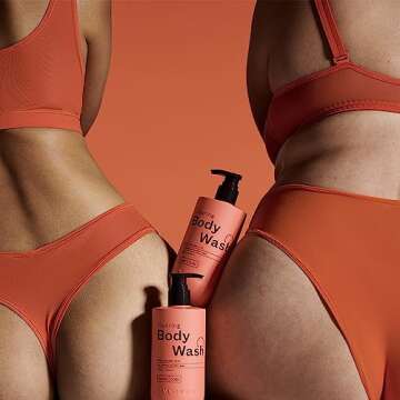 frank body Clearing Body Wash | Vegan & Cruelty Free | With Salicylic Acid for Removing Stubborn Dead Skin, Excess Oil, Black & White Heads| Mandarin & Cedarwood Scent | (360mL / 12.17 fl oz)