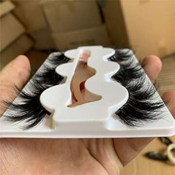 Fluffy Lashes False Eyelashes Long Strip Dramatic Fake Eyelashes 20MM Faux Mink Lashes 3 Pairs