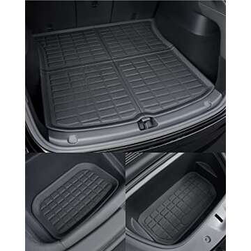 CreeKT 2024 for Tesla Model Y Floor Mats 2024 2023 2022 2021,for Tesla Model Y All Weather Floor Mats 2021-2024, Model Y Floor Mats Cargo Liners Front Rear Frunk Mat for Tesla Model Y Accessories