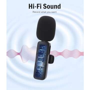 wedaniya Wireless Lavalier Lapel Microphone for iPhone iPad: 2 Clip on Microphones for Phone Video Recording, Professional Lav Mic for YouTube | Interview | Podcast | Vlog | Tiktok | Live Stream