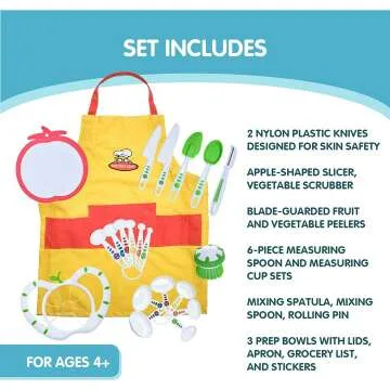 Curious Chef Child Textile Set - 4-Piece Kid's Wear