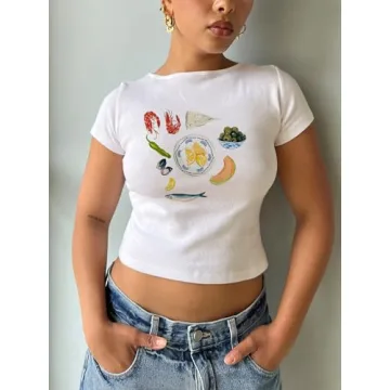 Trendy Graphic Baby Tees for Women and Teens 2024
