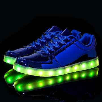 PYYIQI LED Light Up Shoes for Women Men Sports LED Shoes Dancing Sneakers Low-Top USB Charging Shoes...