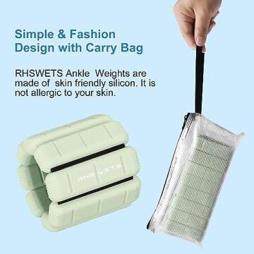 Rhswets Adjustable Wrist Weights - Set of 2 ((1lb & 2lb)) | Wearable Wrist & Ankle Weights Bracelet for Yoga, Dance, Barre, Pilates, Cardio, Aerobics, Walking