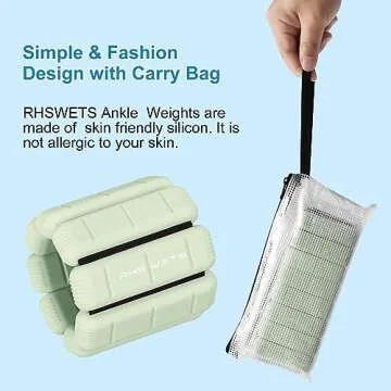 Rhswets Adjustable Wrist Weights - Set of 2 ((1lb & 2lb)) | Wearable Wrist & Ankle Weights Bracelet for Yoga, Dance, Barre, Pilates, Cardio, Aerobics, Walking