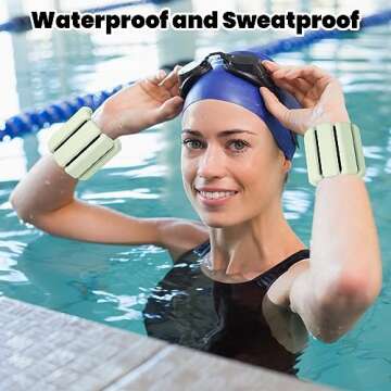 Rhswets Adjustable Wrist Weights - Set of 2 ((1lb & 2lb)) | Wearable Wrist & Ankle Weights Bracelet for Yoga, Dance, Barre, Pilates, Cardio, Aerobics, Walking