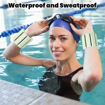 Rhswets Adjustable Wrist Weights - Set of 2 ((1lb & 2lb)) | Wearable Wrist & Ankle Weights Bracelet for Yoga, Dance, Barre, Pilates, Cardio, Aerobics, Walking