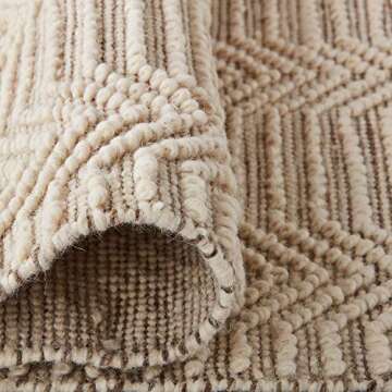 Stylish Rivet Modern Textured Area Rug 5x8 for Home