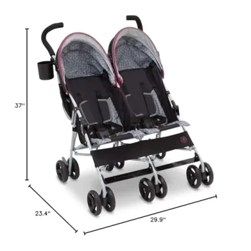 Jeep Scout Double Stroller, Lunar Burgundy