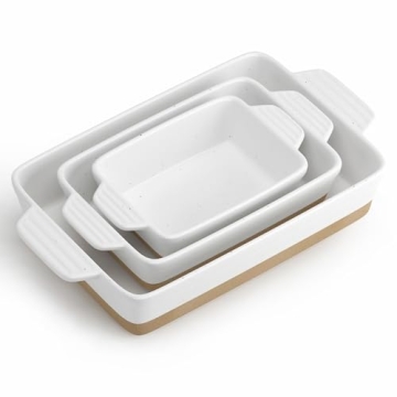 YMASINS Ceramic Baking Dish Set - Versatile Casserole Dishes for All Occasions