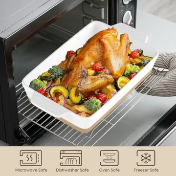 YMASINS Ceramic Baking Dish Set - Versatile & Durable Bakeware