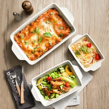 YMASINS Ceramic Baking Dish Set - Versatile & Durable Bakeware