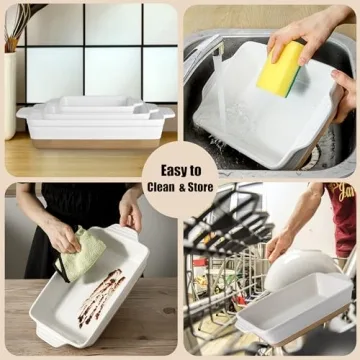 YMASINS Ceramic Baking Dish Set - Versatile & Durable Bakeware