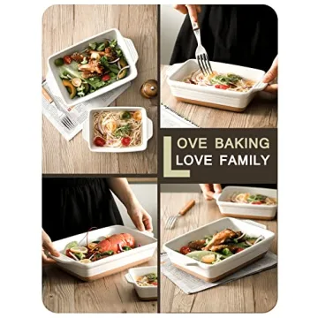 YMASINS Ceramic Baking Dish Set - Versatile & Durable Bakeware