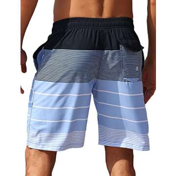 ELETOP Men's Swim Trunks Quick Dry Bathing Suit with Mesh Lining