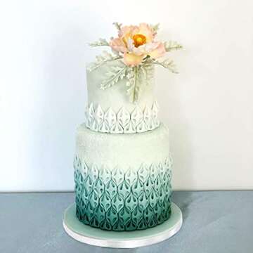 Floral Plant Fabric Fondant Molds, Puffs Ruffle Surrounding Crepe Candy Kitchen Baking Silicone Mold...