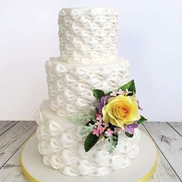 Floral Plant Fabric Fondant Molds, Puffs Ruffle Surrounding Crepe Candy Kitchen Baking Silicone Molds for Sugar Craft, Flower Paste, Dough, Cookies, Mousse, Marzipan, Resin, Gypsum, Clay, Home Decor