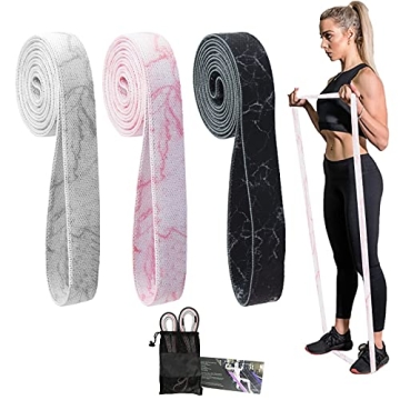 MKAS Fabric Resistance Bands 3 Pack Full Body Workout