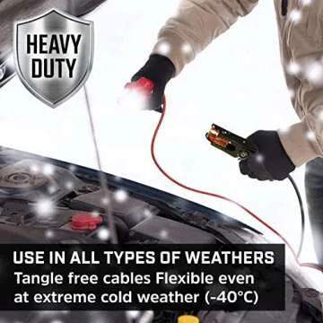 Energizer Jumper Cables for Car Battery, Heavy Duty Automotive Booster Cables for Jump Starting Dead or Weak Batteries with Carrying Bag Included (16-Feet (4-Gauge)