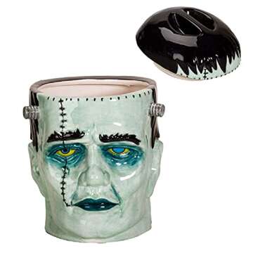 Pacific Giftware Frankenstein Head Ceramic Cookie Jar
