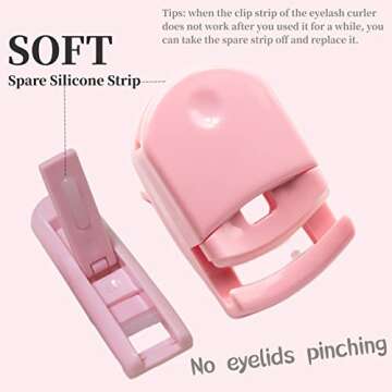 Whalrace Portable Eyelash Curlers for Lasting Curls
