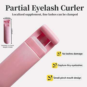 Whalrace Portable Eyelash Curlers for Lasting Curls