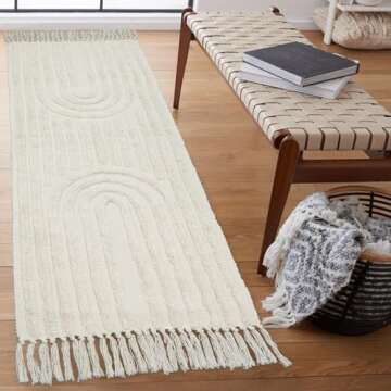 LEEVAN Boho 2'x6' Washable Rug Runners for Hallway Kitchen Rug Tufted Cotton Carpet Runner with Tass...