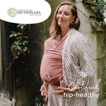 Dusty Pink Baby Wrap Carrier - Ergonomic & Stretchy Design