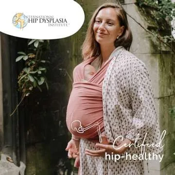 Dusty Pink Baby Wrap Carrier - Ergonomic & Stretchy Design